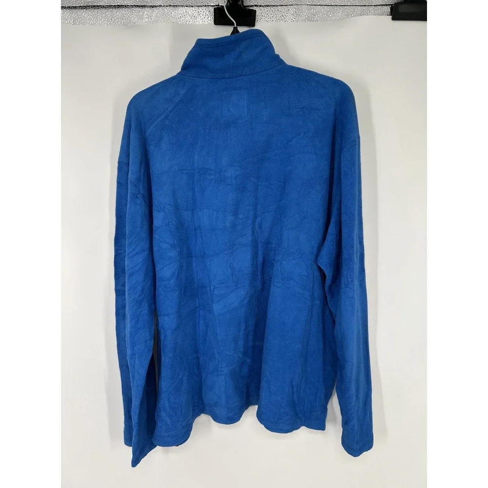 The North Face Sweater Mens XL Blue RU/14 Fleece Mock Neck Quarter 1/4‎ Zip